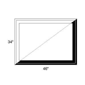 46" x 34" - Switchable Privacy Window - Fixed - Black/White Vinyl