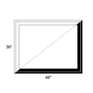 46" x 36" - Switchable Privacy Window - Fixed - Black/White Vinyl