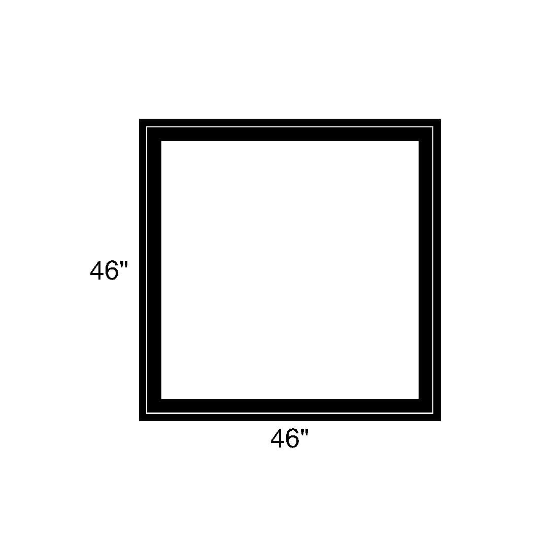 46 x 46 - Fixed Switchable LC Privacy Glass Window - Black Vinyl ...