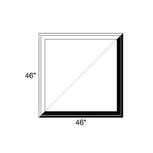 46" x 46" - Switchable Privacy Window - Fixed - Black/White Vinyl