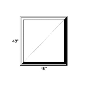 46" x 48" - Switchable Privacy Window - Fixed - Black/White Vinyl