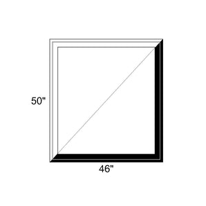 46" x 50" - Switchable Privacy Window - Fixed - Black/White Vinyl