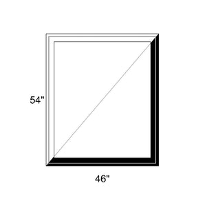 46" x 54" - Switchable Privacy Window - Fixed - Black/White Vinyl