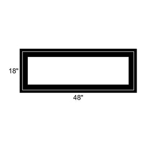 48" x 18" - Switchable Privacy Window - Fixed - Black Vinyl