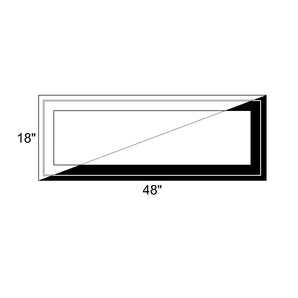 48" x 18" - Switchable Privacy Window - Fixed - Black/White Vinyl