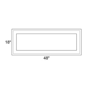 48" x 18" - Switchable Privacy Window - Fixed - White Vinyl