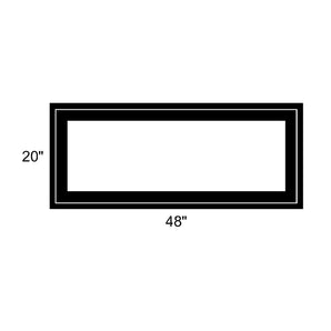 48" x 20" - Switchable Privacy Window - Fixed - Black Vinyl