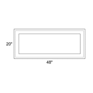 48" x 20" - Switchable Privacy Window - Fixed - White Vinyl