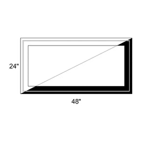 48" x 24" - Switchable Privacy Window - Fixed - Black/White Vinyl