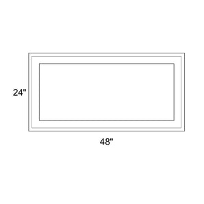 48" x 24" - Switchable Privacy Window - Fixed - White Vinyl