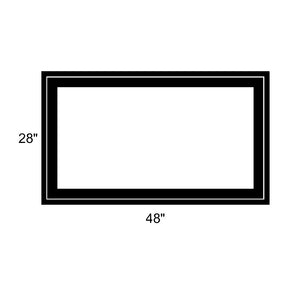 48" x 28" - Switchable Privacy Window - Fixed - Black Vinyl