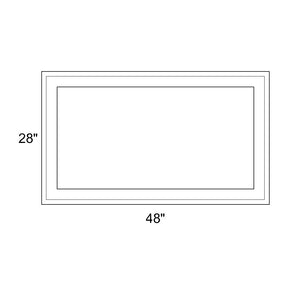 48" x 28" - Switchable Privacy Window - Fixed - White Vinyl