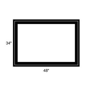 48" x 34" - Switchable Privacy Window - Fixed - Black Vinyl