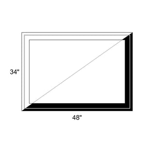 48" x 34" - Switchable Privacy Window - Fixed - Black/White Vinyl