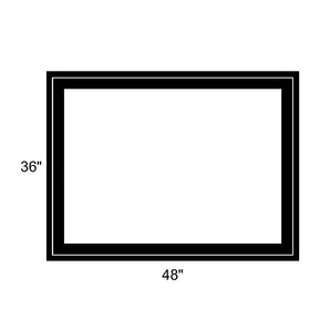 48" x 36" - Switchable Privacy Window - Fixed - Black Vinyl