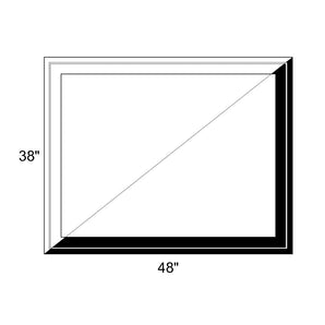 48" x 38" - Switchable Privacy Window - Fixed - Black/White Vinyl