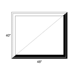 48" x 40" - Switchable Privacy Window - Fixed - Black/White Vinyl