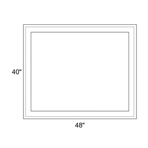 48" x 40" - Switchable Privacy Window - Fixed - White Vinyl