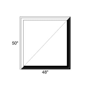 48" x 50" - Switchable Privacy Window - Fixed - Black/White Vinyl