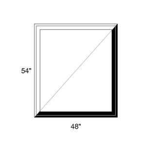 48" x 54" - Switchable Privacy Window - Fixed - Black/White Vinyl