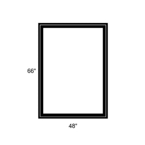 48" x 66" - Switchable Privacy Window - Fixed - Black Vinyl