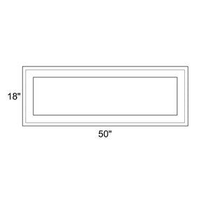 50" x 18" - Switchable Privacy Window - Fixed - White Vinyl