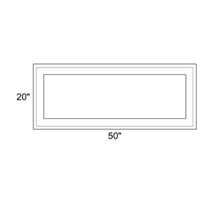 50" x 20" - Switchable Privacy Window - Fixed - White Vinyl