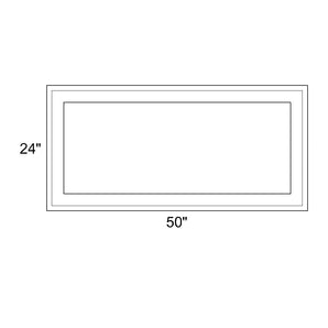 50" x 24" - Switchable Privacy Window - Fixed - White Vinyl