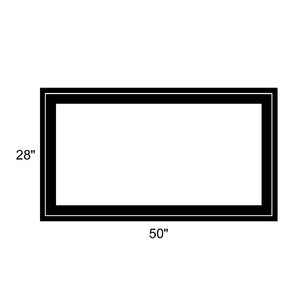 50" x 28" - Switchable Privacy Window - Fixed - Black Vinyl