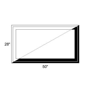 50" x 28" - Switchable Privacy Window - Fixed - Black/White Vinyl