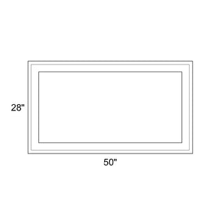 50" x 28" - Switchable Privacy Window - Fixed - White Vinyl