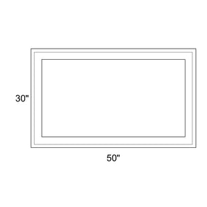 50" x 30" - Switchable Privacy Window - Fixed - White Vinyl