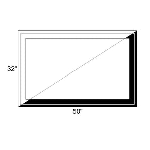 50" x 32" - Switchable Privacy Window - Fixed - Black/White Vinyl