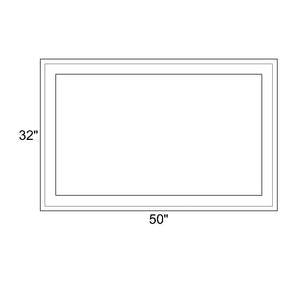 50" x 32" - Switchable Privacy Window - Fixed - White Vinyl