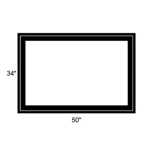 50" x 34" - Switchable Privacy Window - Fixed - Black Vinyl