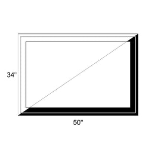 50" x 34" - Switchable Privacy Window - Fixed - Black/White Vinyl