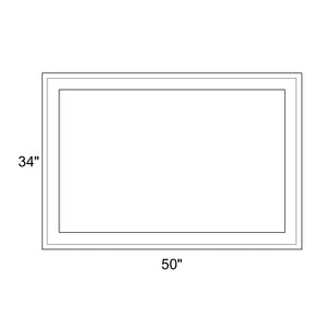 50" x 34" - Switchable Privacy Window - Fixed - White Vinyl