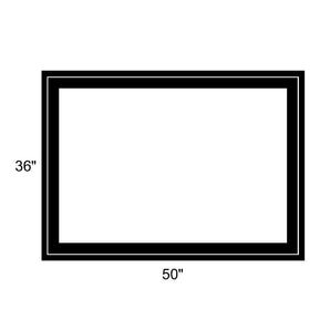 50" x 36" - Switchable Privacy Window - Fixed - Black Vinyl