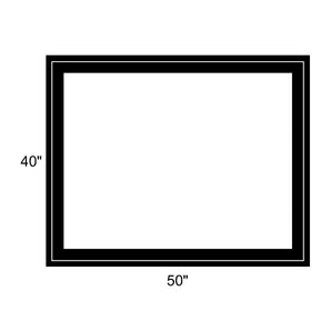 50" x 40" - Switchable Privacy Window - Fixed - Black Vinyl