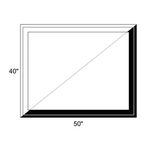 50" x 40" - Switchable Privacy Window - Fixed - Black/White Vinyl