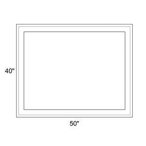 50" x 40" - Switchable Privacy Window - Fixed - White Vinyl