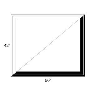 50" x 42" - Switchable Privacy Window - Fixed - Black/White Vinyl