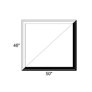 50" x 46" - Switchable Privacy Window - Fixed - Black/White Vinyl