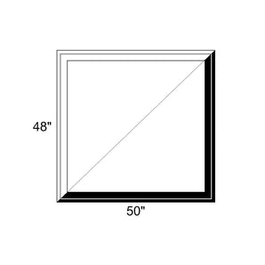 50" x 48" - Switchable Privacy Window - Fixed - Black/White Vinyl