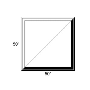 50" x 50" - Switchable Privacy Window - Fixed - Black/White Vinyl