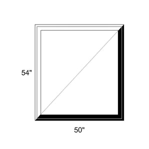 50" x 54" - Switchable Privacy Window - Fixed - Black/White Vinyl