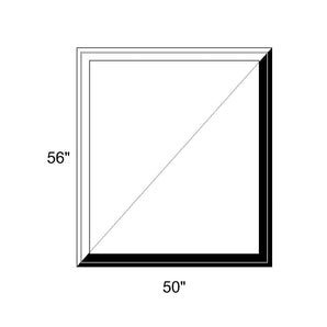 50" x 56" - Switchable Privacy Window - Fixed - Black/White Vinyl