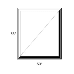 50" x 58" - Switchable Privacy Window - Fixed - Black/White Vinyl