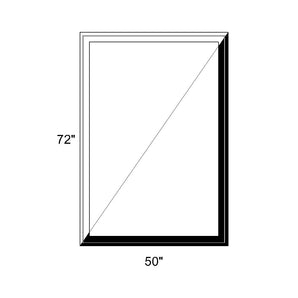 50" x 72" - Switchable Privacy Window - Fixed - Black/White Vinyl