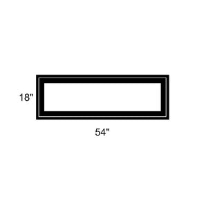 54" x 18" - Switchable Privacy Window - Fixed - Black Vinyl